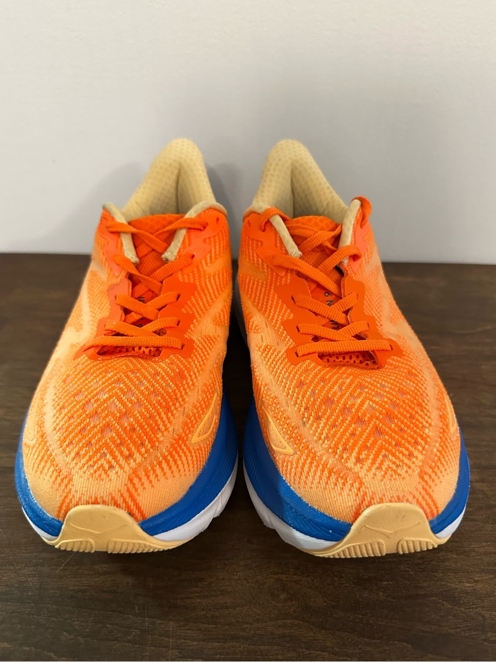 Hoka One One Mens Clifton 9 1127895 VOIM Orange Running Shoes Sneakers Size 8 D - Picture 2 of 8